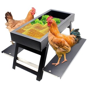 Wrought Iron Chicken Feeder Waterproof Mesh Bottom Durable Poultry Feeder for Chicken, Chicken, Duck