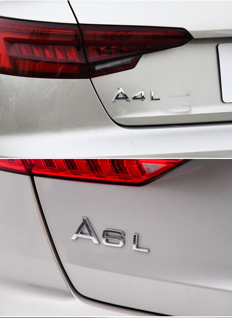 Audi A7L emblem, digital lettering for the rear, four-wheel drive (quattro) emblem, modified 45 55 TFSI engine displacement emblem, rear sticker