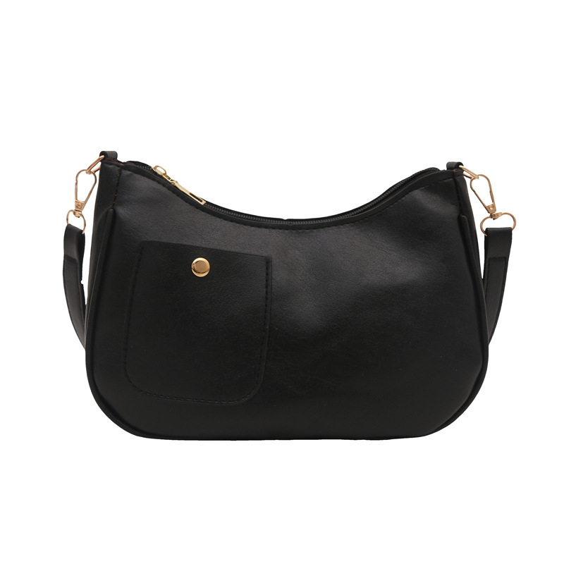 Bolso de mujer retro coreano personalidad 2025 bolso de media luna de hombro de estilo nuevo estilo francés bolso de diseño de nicho bajo la axila