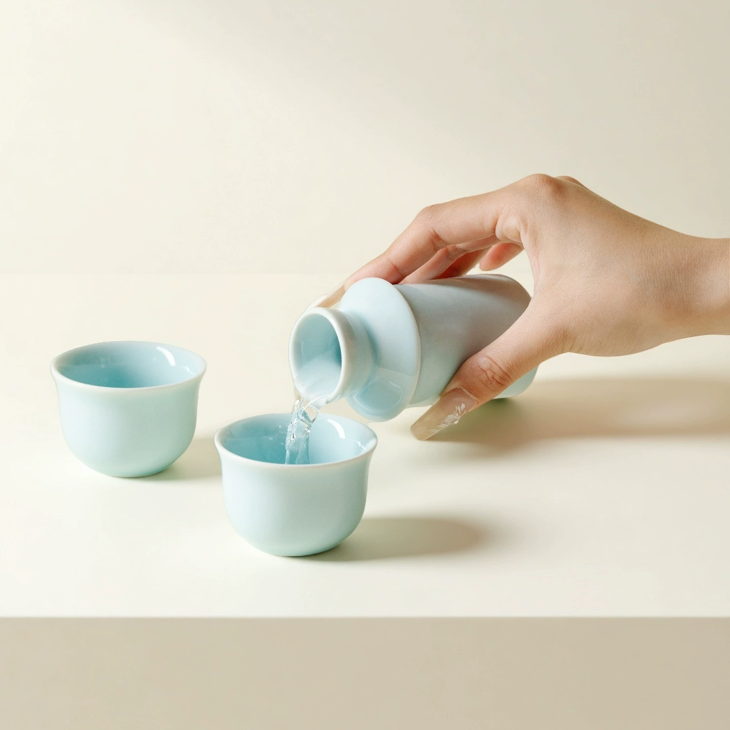 墨己 Celadon azure wine warmer ceramic wine jug household hot wine hot wine jug yellow wine clear white wine wine set clearance