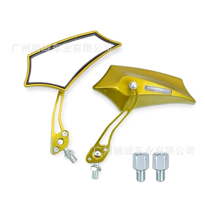 Wholesale Supply of New Motorcycle rearview mirror - gold-10mm-left-and-right-pair