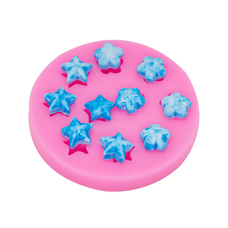 Mini hamburguesa pequeño pastel estrella nube molde de silicona postre pastel decoración chocolate fondant hacer accesorios