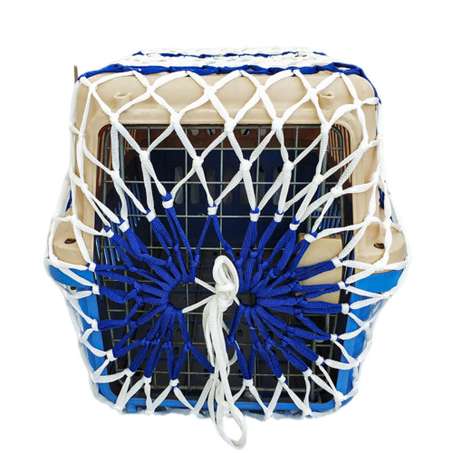Pet airline checked box mesh bag, travel cat and dog flight protection mesh bag, cotton and linen fiber mesh bag