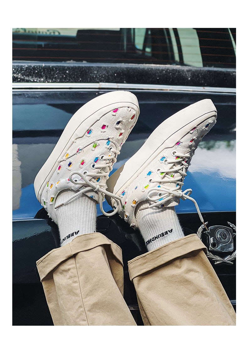 Vulcanized Rag Canvas Shoes For Men And Women Retro Style_voghion.com