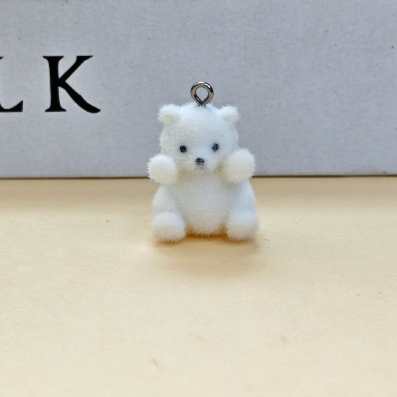 クロスボーダー植毛樹脂立体漫画かわいいクマキツネ魚人形キーホルダー DIY フローバッグペンダント|undefined