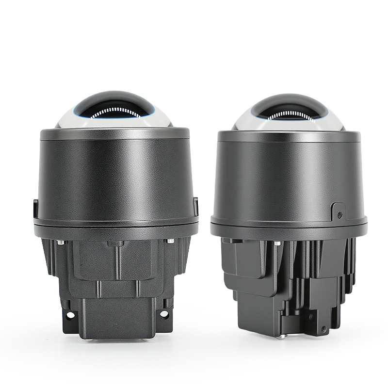 3.0 pulgadas transfronterizas X2 doble copa de luz LED tricolor amarillo blanco amarillo pálido lente de niebla 65W lente de niebla de alta potencia