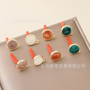 Joker pearlescent multi-color ear needles diy handmade material earrings accessories manufacturers wholesale