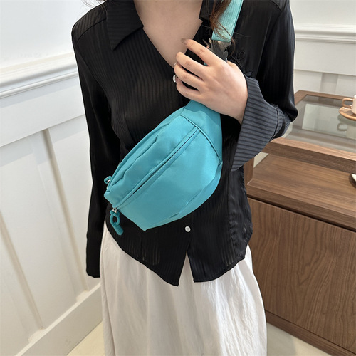 Summer Casual Candy Color Single Shoulder Dumpling Bag 2024 New Trend Unisex Daily Chest Bag Beautiful Fashion Crossbody Bag