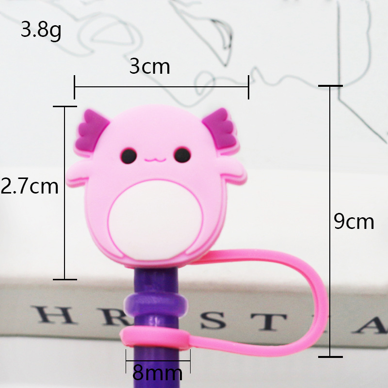 Tapa de paja Spot 7-8mm silicona linda mini muñeca parche tapón a prueba de polvo decoración de pajitas tapón a prueba de polvo