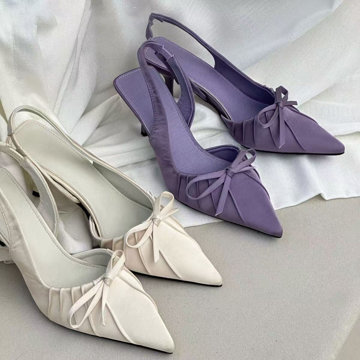 Cute sandals with bow, Korean style, Spring/Fall 2025 model
