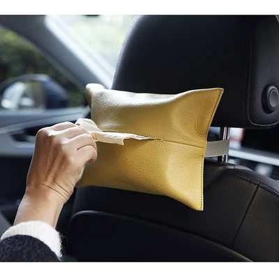 Car tissue box/set Tissue Storage Car Tissue - car-tissue-box-yellow-with-straps