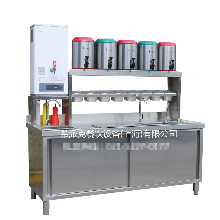 奶茶店操作台水吧台保温茶桶不锈钢雪克台饮品店加盟设备 厂家直