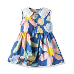 Summer Women Sleeveless Flower Dress 2021 Korean Version Children Skirt Multicolor Sweet Princess Dress Girls Dress