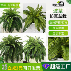 人造波士顿蕨仿真草 仿真蕨叶绿植室内盆栽客厅蕨类植物波斯草