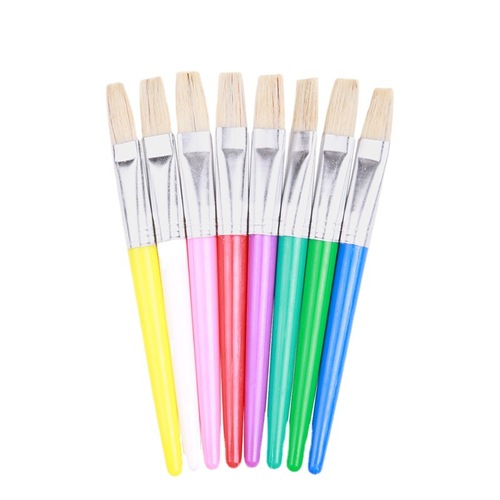 Paint brushes 4 colored plastic rods with bristle children's art painting graffiti acrylic watercolor oil paint brushes