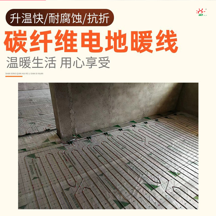 硅胶千惠碳纤维发热线家用宾馆学校取暖姜芽育种全套电地暖线