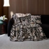 Velvet rug zebra pattern