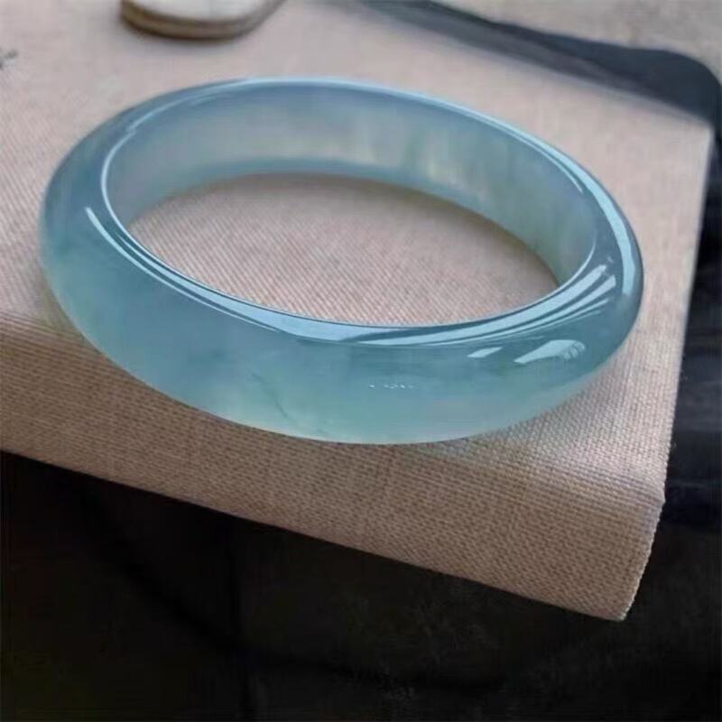 High-Quality Ice-Clear Sky-Blue Frozen Jade Bracelet, Xiuyan Jade Bracelet, Water Foam Jade Bracelet, Alternative to Ice Blue Aqua Quartzite Jade, Gift Item High-Quality Ice-Clear Sky-Blue Frozen Jade Bracelet, Xiuyan Jade Bracelet, Water Foam Jade Bracelet, Alternative to Ice Blue Aqua Quartzite Jade, Gift Item