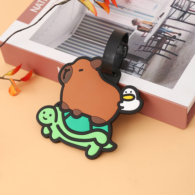 Capybara bagagerem i silikon för väskor och ryggsäckar_voghion.com