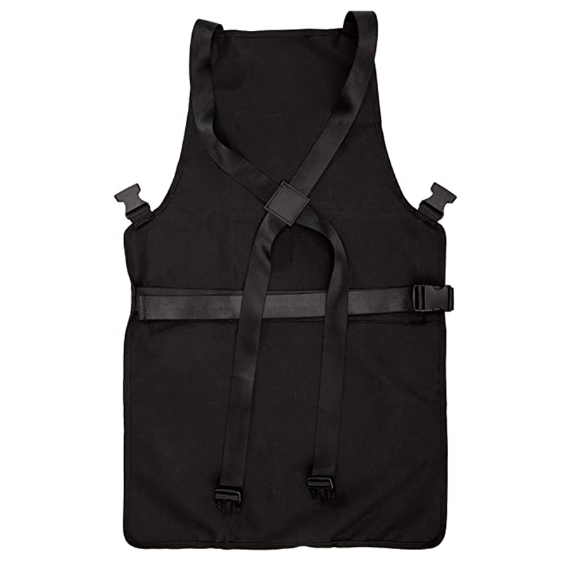 Delantal impermeable simple moderno con 3 bolsillos con cremallera peluquería ropa de trabajo de jardinería delantal entrega de una sola pieza