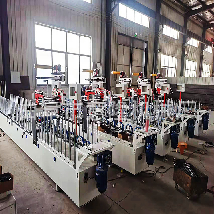 厂家波浪板线条包覆机凹凸板包覆机意隆新型门窗套线包覆机含调试