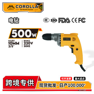 European Industrial-Grade Hand Drill Multi-Function Forward and Reverse Speed Regulation High-Power Household Pistol Drill Iron Chuck Self-Locking