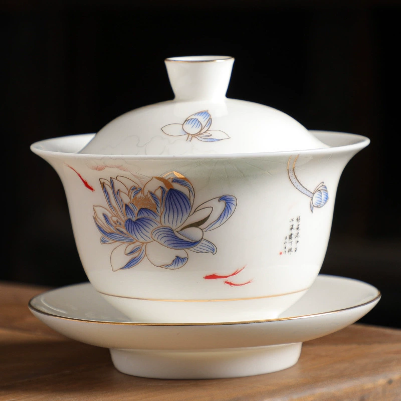 Chinese white tea, big tea set, ceramic tea cup