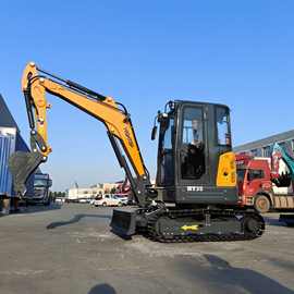 厂家供应座驾式农用挖掘机 HT35建筑工程挖土机 开沟挖土小型挖机