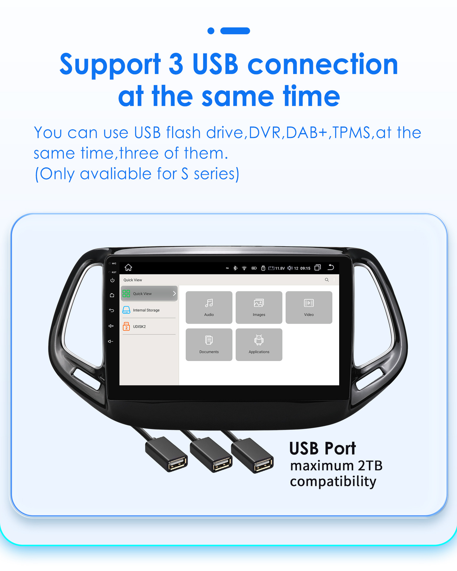 Suitable for Jeep Compass 17-20 Navigation System, In-Car Smart Android Large-Screen Reversing Image Gps All-In-One Device