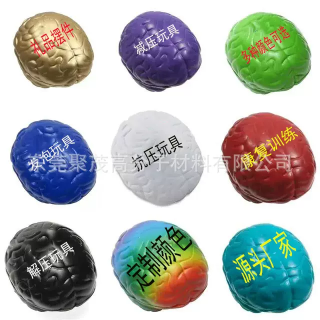 pu发泡大脑压力球仿真医学教育器官挤压球模型发泡抗压大脑减压球