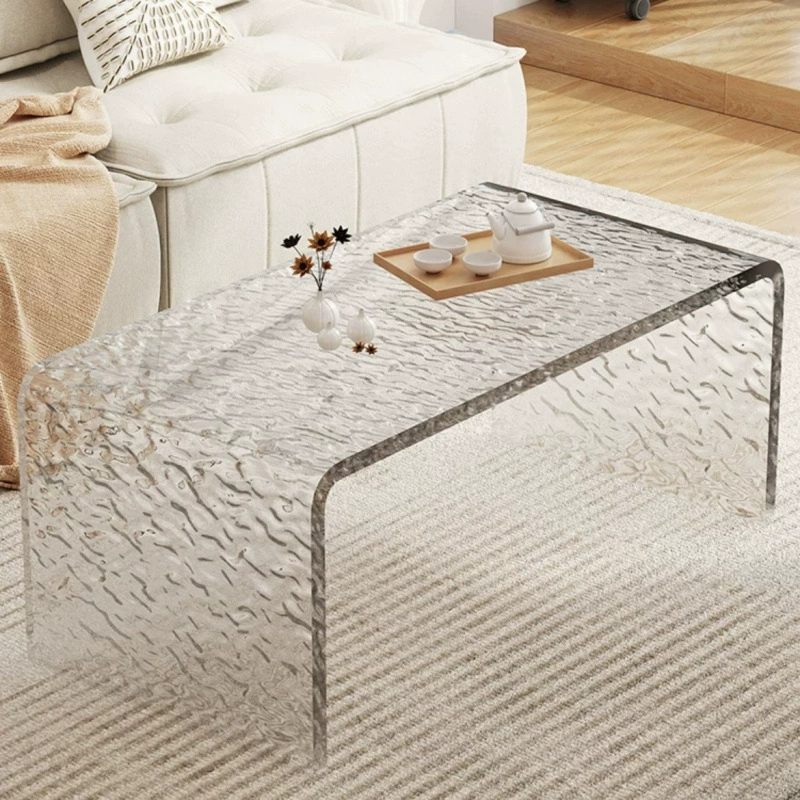 Модный акриловый прозрачный журнальный столик с эркером, простой низкий столик в стиле татами, спальня, подоконник, кровать, небольшой столик для домашнего использования