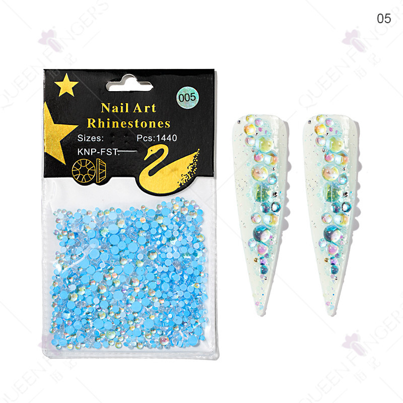 Nueva belleza de uñas color mágico perlas de peces humanos Aurora color caramelo cristal 1440 DIY uñas de cristal decorativo diamante Accesorios