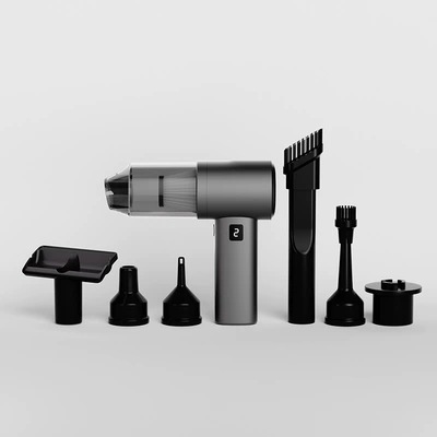 Car Vacuum Cleaner with Super Powerful Suction, Wireless Handheld, Small and Portable, Designed for Cars, with Suction and Blowing Functions (Tozsoranlar) - usb-charging-english-version-kh158-brushless-gray