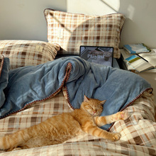 软糯撸猫感丨冬季加厚保暖牛奶绒床上四件套双面加绒被套三件套