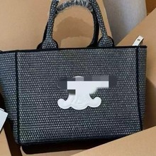 大容量草编包女士2024新款时尚秋冬复古单肩腋下包休闲通勤托特包