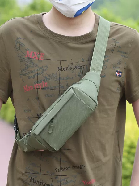 New Men's Waist Bag, Mobile Phone Bag, Multi-Functional Sports and Leisure Men's Bag, Outdoor Camouflage Shoulder Bag, Cross-Body Chest Bag