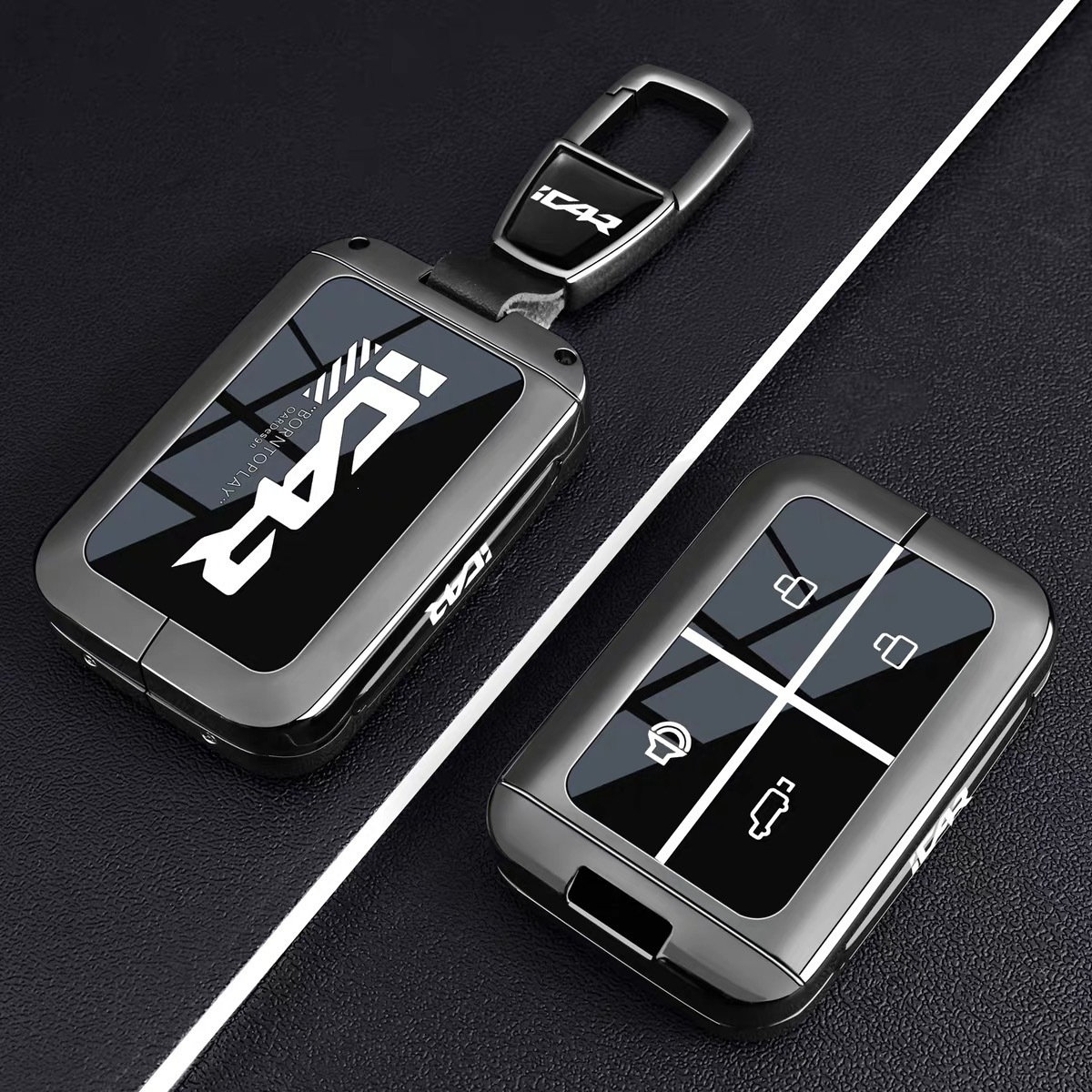 Suitable for Chery ICAR V23 key case, V23 pickup physical Bluetooth remote control protective cover, car key pouch for men and women