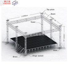 铝合金灯光架truss架舞台折叠桁架铝合金折叠升降背景架演出架子