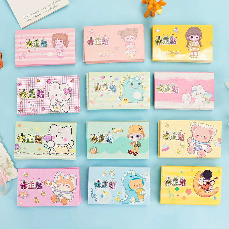 Студент Huilin милый мультяшный корректирующая наклейка в сумке с исправлением наклейки