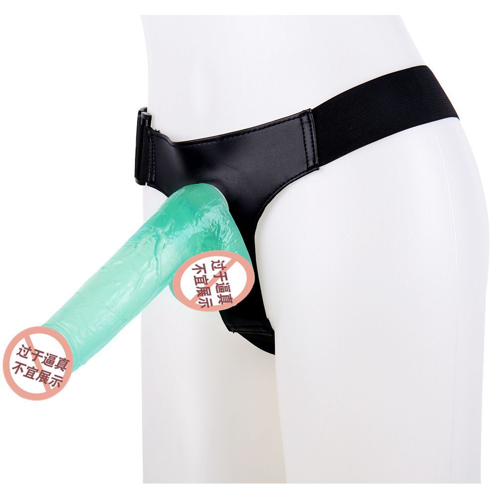 F211三角穿戴洛神清晰紋路仿真陽具皮褲男女同性情趣用品一件代發