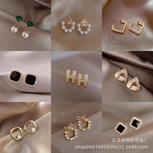 New S925 Silver Needle Earrings Fashion Pearl Earrings Fairy Small Fresh Simple Temperament Jewelry Wholesale Women