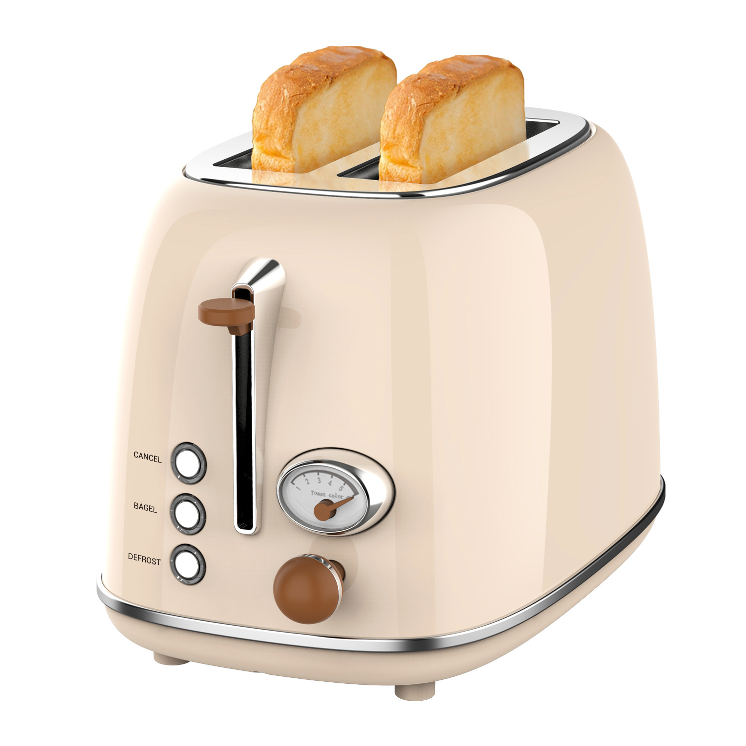 Hot explosion factory direct retro with grill two pieces toaster kitchen utensils intelligent toaster