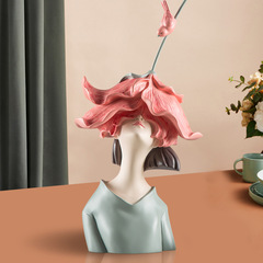 Light Luxury Style Character Figurine Girl Living Room Entrance Bedroom Entrance Creative Home Decor Item Moving House Gift