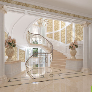 Luxury stone Meniskin Hotel villa elevator door cover natural marble stairs step light luxury floor