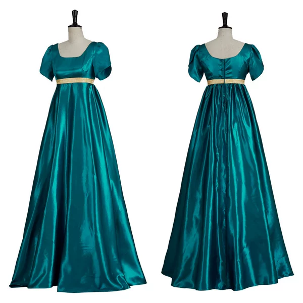 2201 (short satin) Bruton peacock blue dress