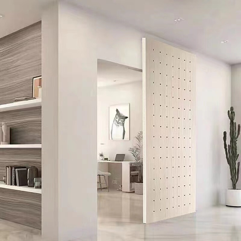 Hole ghost door barn door bedroom creative paint-free color carving door kitchen bathroom trackless sliding door sliding door