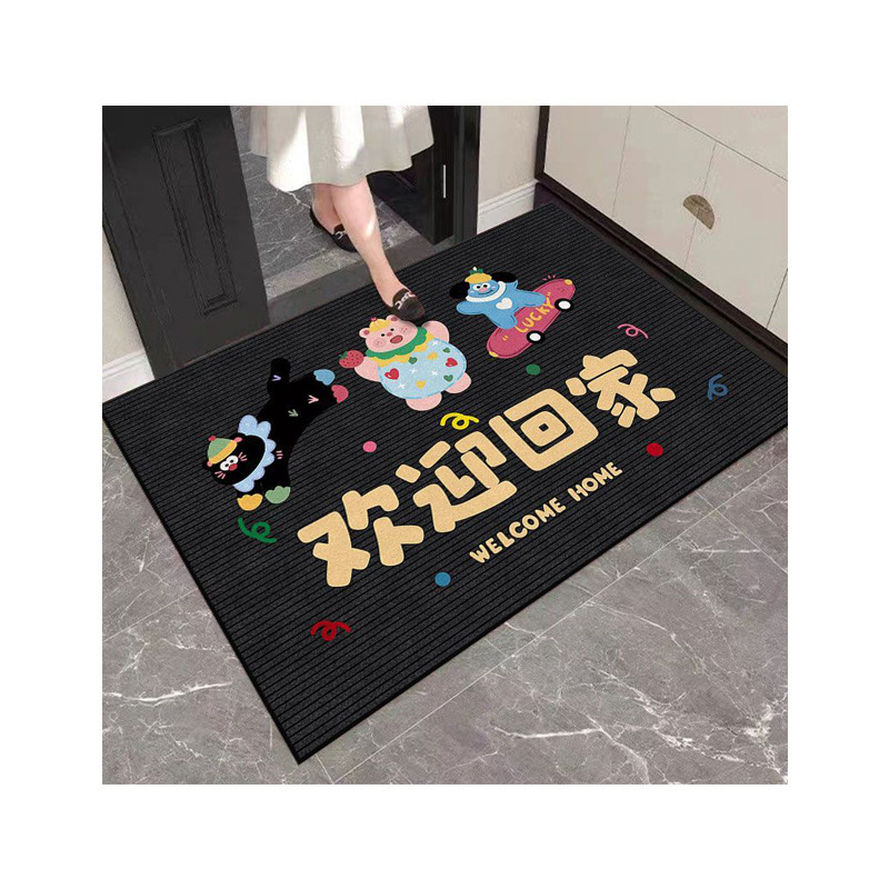 卡通风入户门地垫家用大门口水晶绒地垫耐脏易打理脚垫子一件代发|undefined