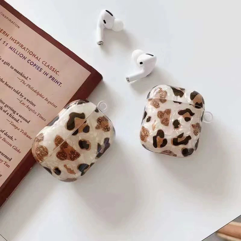 Чехол AirPods Pro 2, защитная оболочка из TPU IMD леопардовый, совместим с AirPods 1/2/3/Pro/4