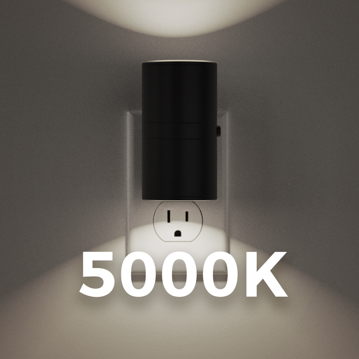 Luz nocturna popular con enchufe GY063, negra, cilíndrica, con regulador deslizante, moderna, para dormitorio, mesita de noche, con sensor de control de luz.