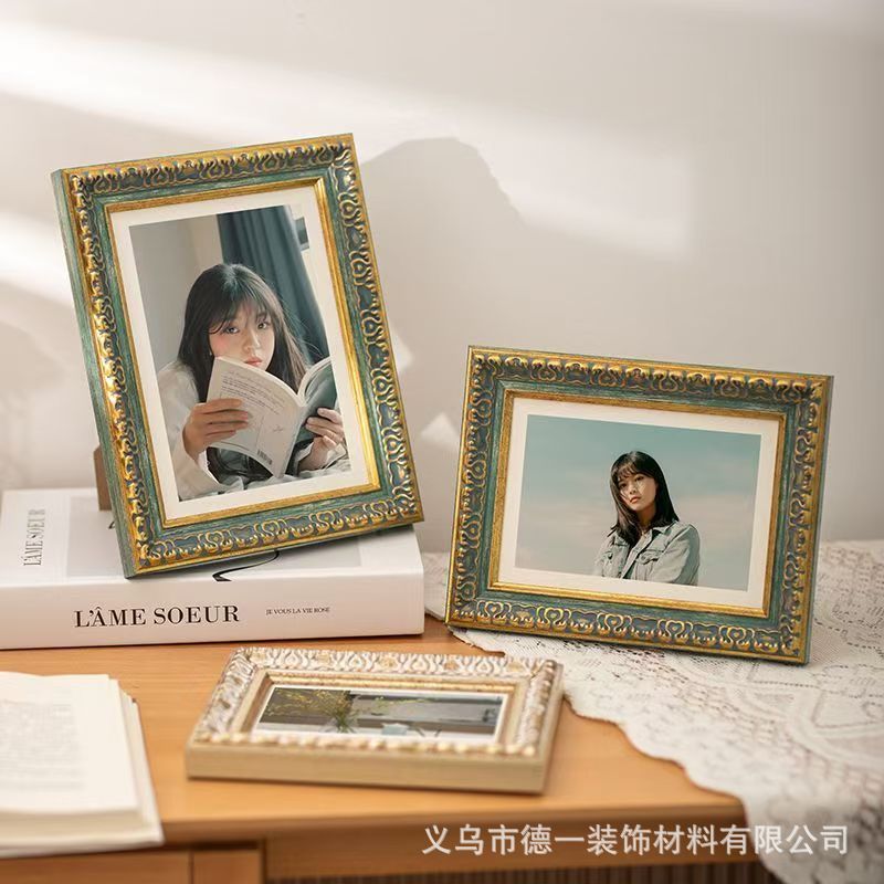 Factory Wholesale European Retro Photo Frame Buddha Statue Display Buddhist Scripture Collection Display Photo Frame